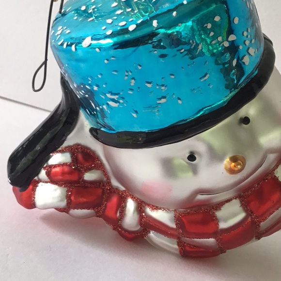 Glass Snowman Christmas Snowman Tree Ornament - Picture 5 of 9
